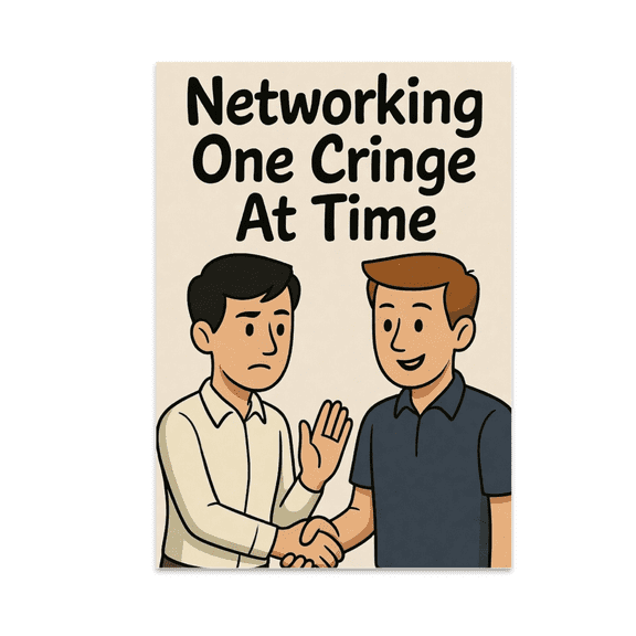Networking One Cringe At A Time - Networking Humor Enthusiast - 13x19 Poster Print