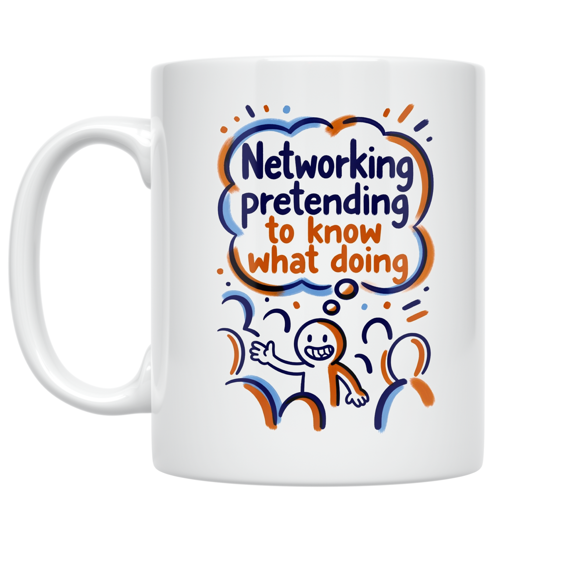 Networking Pretending to Know What Doing - Networking Enthusiast - 11 oz Ceramic Coffee Mug