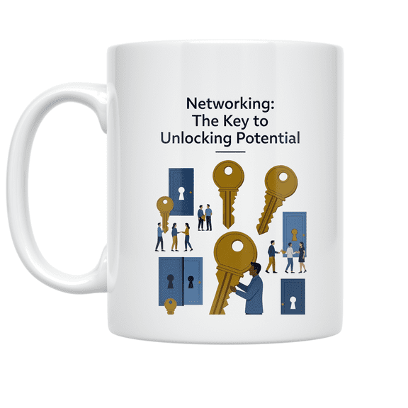 Networking: The Key to Unlocking Potential - Corporate Audience - 11 oz Ceramic Coffee Mug