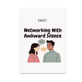 Networking With Awkward Silence Art - Introvert Decor - 13x19 Poster Print