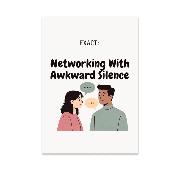 Networking With Awkward Silence Art - Introvert Decor - 13x19 Poster Print