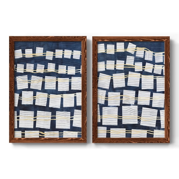 Networks III - Premium Framed Canvas 2 Piece Set - Ready to Hang