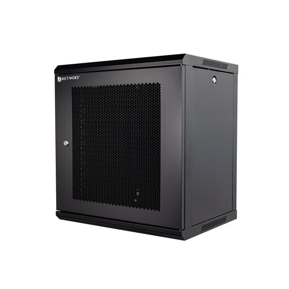 Networx 12U Wall Mount Cabinet - 102 Series, 18" Deep, Compact & Lockable Network Rack, Flat-Packed for Easy Installation