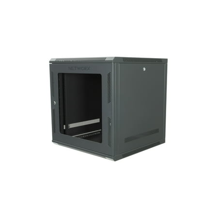 Networx 12U Wall Mount Cabinet - 201 Series, 24" Deep, Heavy-Duty Network Rack, Lockable & Ventilated, Flat-Packed for Easy Setup