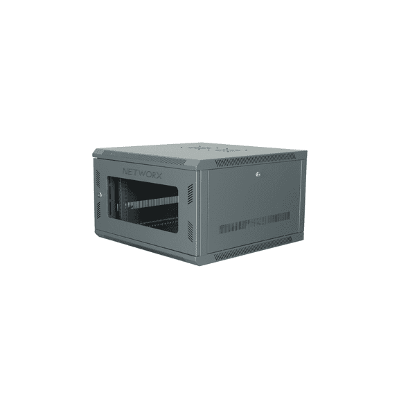 Networx 6U Wall Mount Cabinet, 201 Series, 24-Inch Deep, Lockable Ventilated Network Rack, Flat-Packed