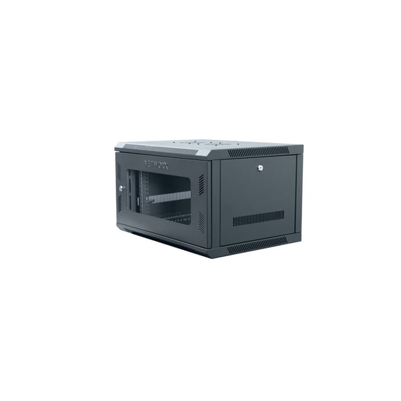Networx 6U Wall Mount Network Cabinet, 101 Series - 18" Deep, Lockable Doors & Ventilated Panels, Space-Saving Rack Enclosure for IT Equipment