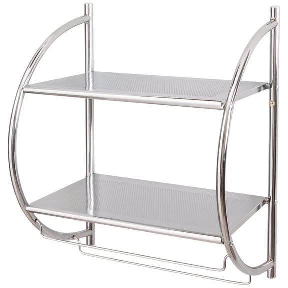 Neu Home 2-Tier Shelf with Towel Bars, 2 pack