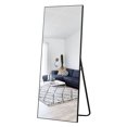 thumbnail image 1 of 16" x 50" Black Modern Floor Mirror, 1 of 12