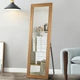 thumbnail image 1 of 22 in x 65 in Gold Modern Floor Mirror, 1 of 10
