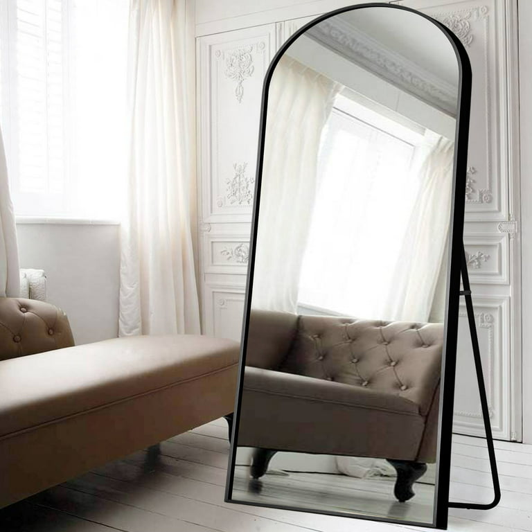 Neutype 30 in x 70 in Black Modern Floor Mirror, Size: 70 x 30
