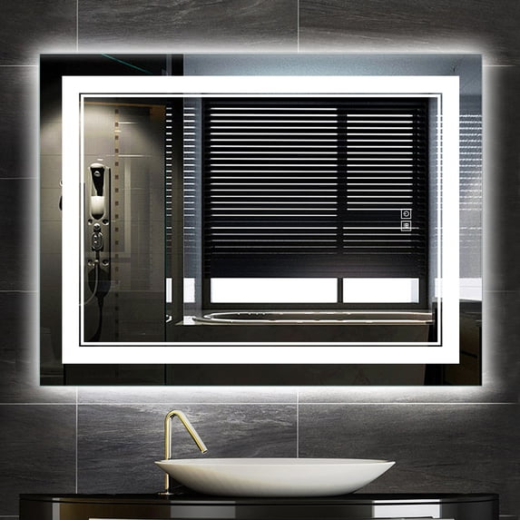 32 in x 24 in Modern LED Mirror