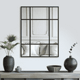 thumbnail image 1 of MAYEERTY 39" × 30" Rectangular Decorative Mirror Metal Windowpane Wall Mirror , Black Frame, 1 of 5