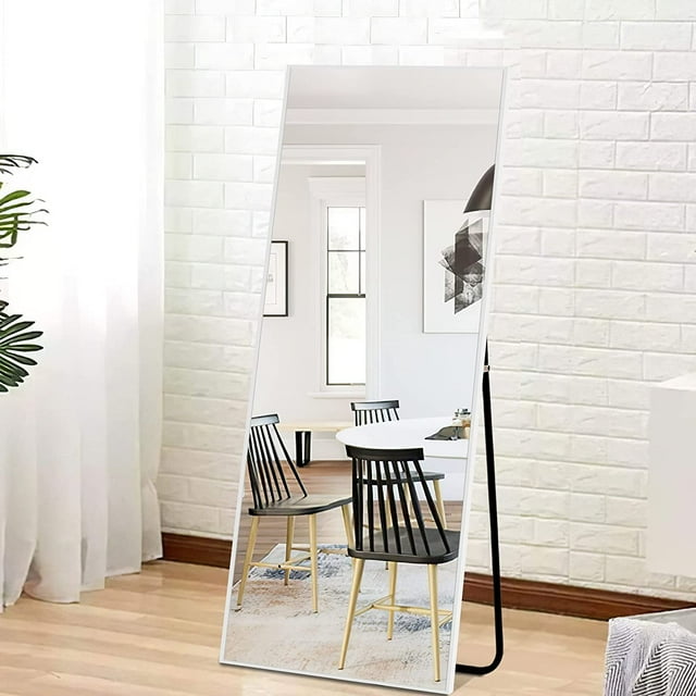 NeuType 55"x16" Full Length Mirror with Stand Aluminum Alloy Mirror
