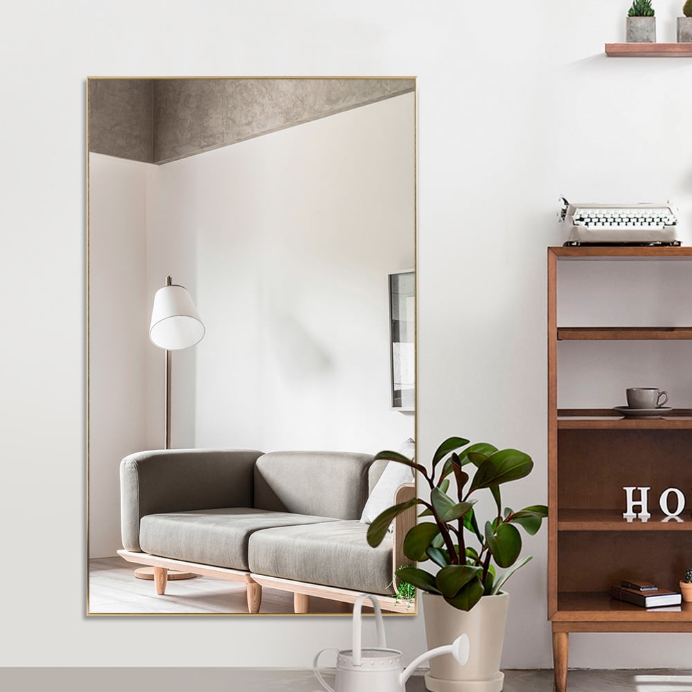 NeuType 59"x35" Gold Modern Full Length Mirror