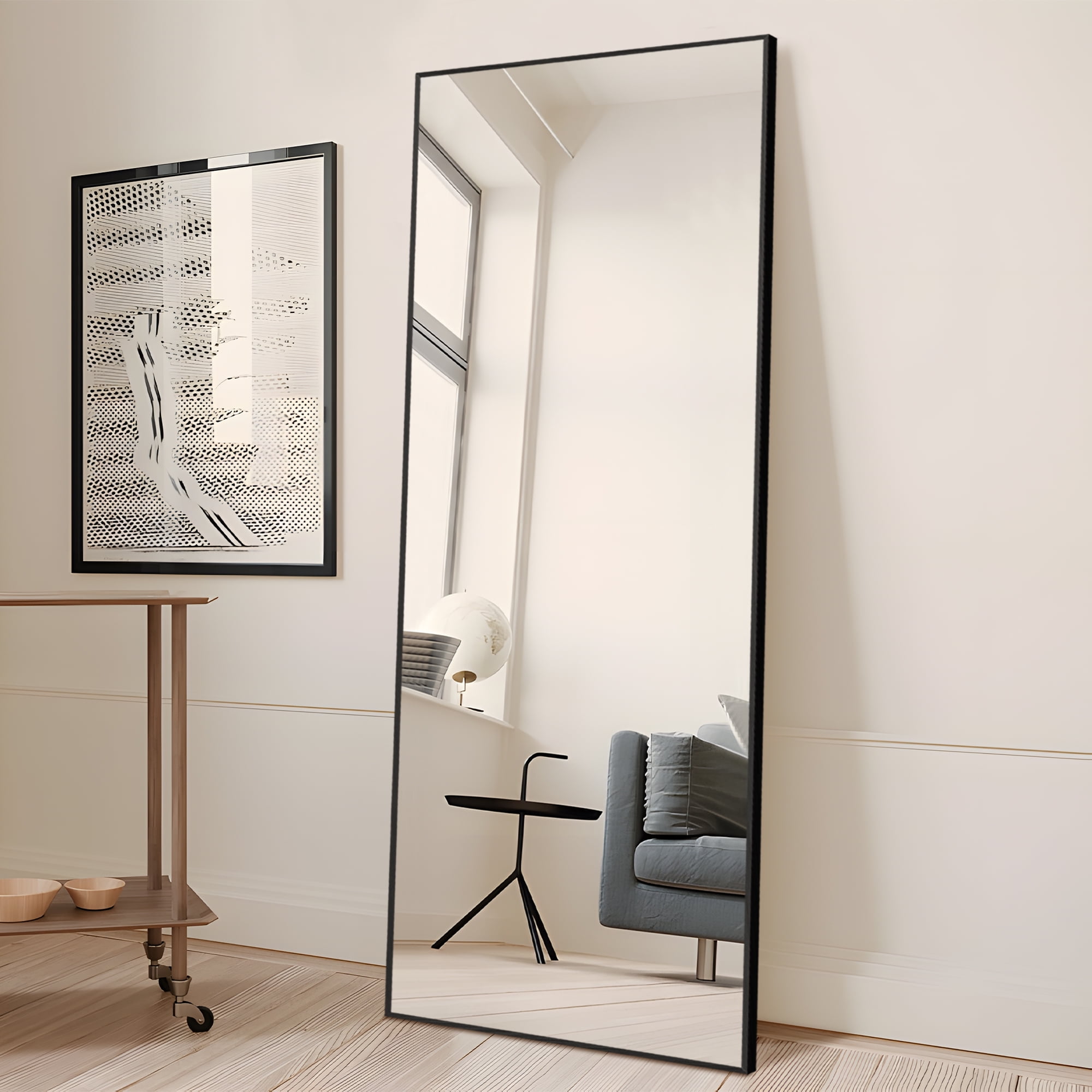 NeuType 64" × 21" Full Length Mirror Rectangular Floor Mirror with ...