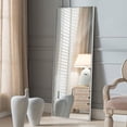 thumbnail image 1 of 65" x 22" Silver Full Length Mirror with Standing Holder Floor Mirror Large Wall Mounted Mirror Bedroom Mirror Dressing Mirror Polystyrene Thin Frame, 1 of 5