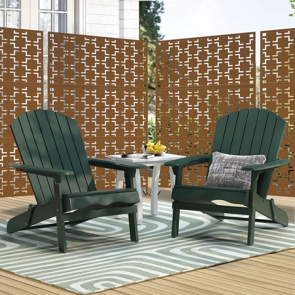 76 in x47 in Decorative Privacy Screen Outdoor Divider with Stand