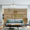 thumbnail image 1 of 76 in x47 in Decorative Privacy Screen Outdoor Divider with Stand, 1 of 5