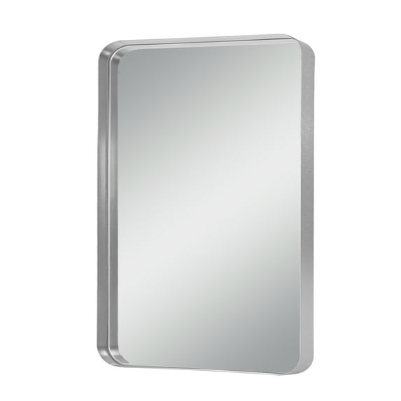 Aluminum Alloy Wall Mount Rectangular Deep Mirror Hanging Mirror Wall Mirror Rounded Corner Gold 38 " x 26 "