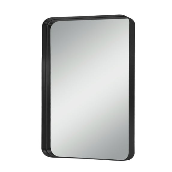Aluminum Alloy Wall Mount Rectangular Deep Mirror Hanging Mirror Wall Mirror Rounded Corner Gold 71"x31"