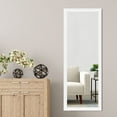 thumbnail image 1 of Floor Mirror Wall Mounted Leaning Hanging Rectangle White 43"x16", 1 of 10