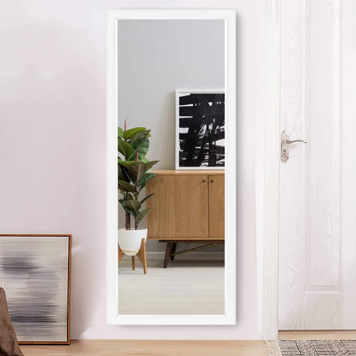 White wall mirror full length deals