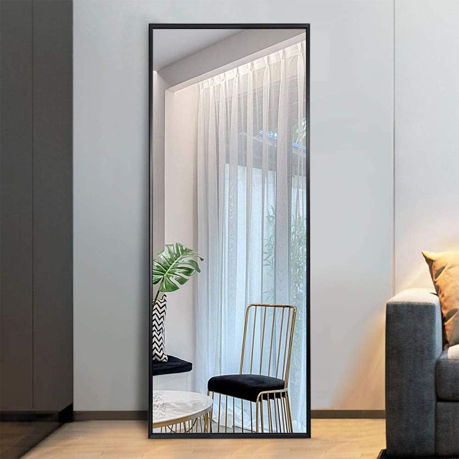 NeuType Full Length Mirror Floor Mirror with Stand Large Wall Mounted