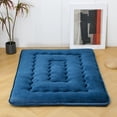 thumbnail image 1 of Japanese Floor Mattress Futon Mattress Sleeping Mat Blue Camping Mattress Full, 1 of 5
