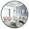 thumbnail image 1 of Round Wall Mounted Mirror Circle Metal Frame Black 32", 1 of 9