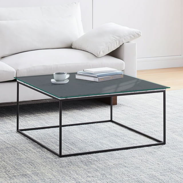 NeuType Square Glass Table Top Tempered Glass Table Top 42"x42",6mm