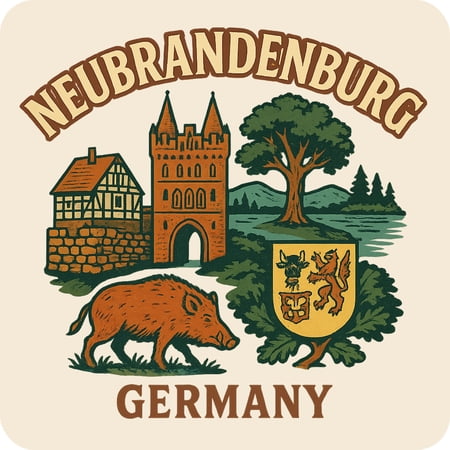 Neubrandenburg Germany Keepsakes Souvenir Vinyl Sticker – Destination Travel Keepsake Collectible (4-Inches Wide)
