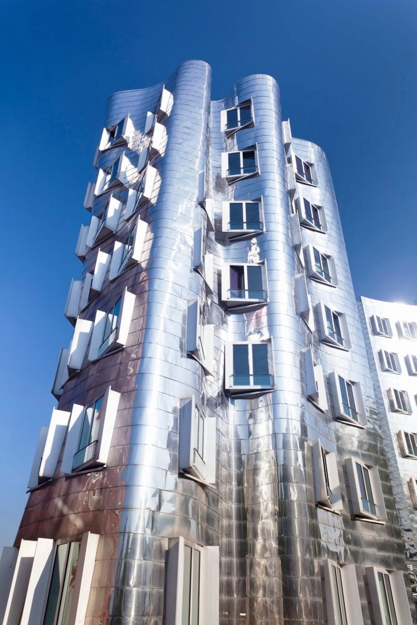 Neuer Zollhof building designed by Frank Gehry Media Harbour Dusseldorf North Rhine Westphalia Germany Canvas Art - Panoramic Images (27 x 9)