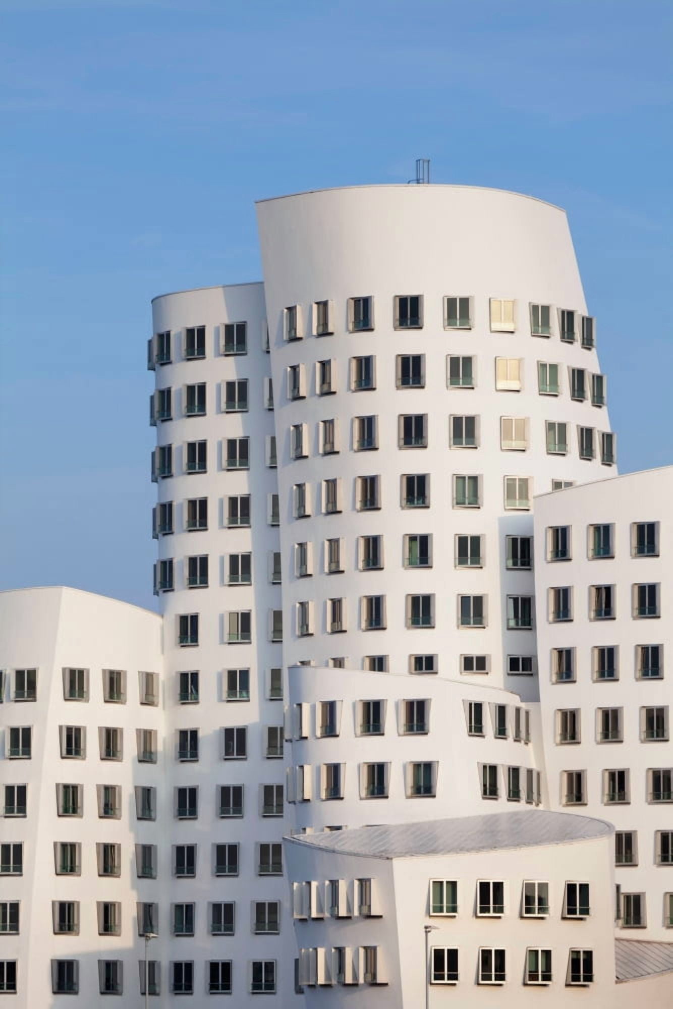 Neuer Zollhof buildings designed by Frank Gehry Media Harbour Dusseldorf North Rhine Westphalia Germany Canvas Art - Panoramic Images (36 x 12)