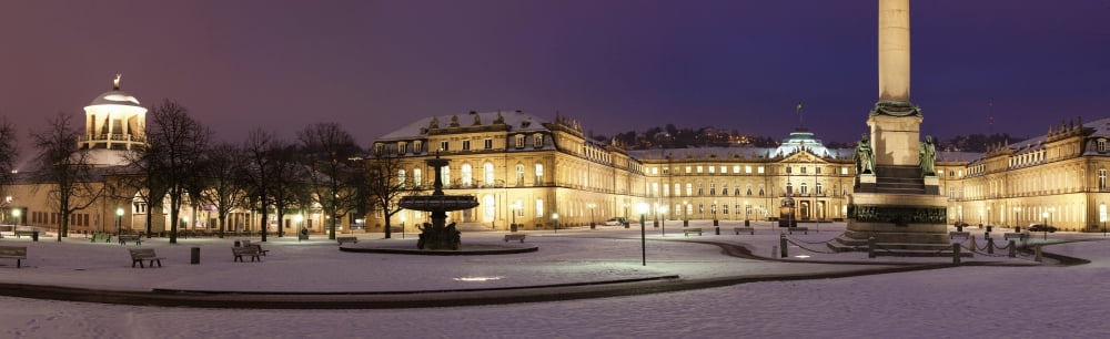 Neues Schloss Palace and Kunstverein building at Schlossplatz Square Stuttgart Baden-Wurttemberg Germany Canvas Art - Panoramic Images (27 x 9)