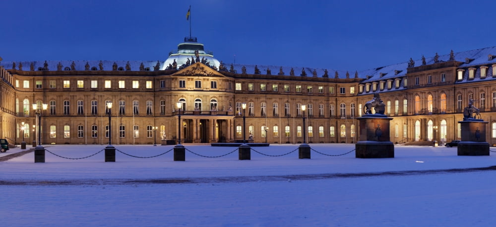 Neues Schloss Palace at Schlossplatz Square Stuttgart Baden-Wurttemberg Germany Canvas Art - Panoramic Images (20 x 9)