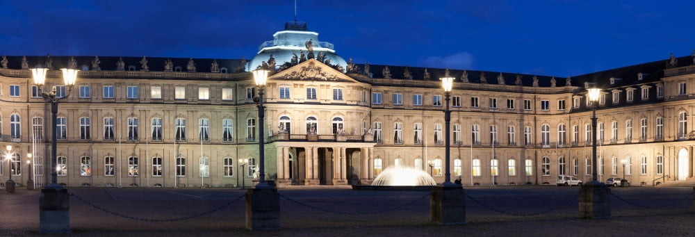 Neues Schloss Palace at Schlossplatz Square Stuttgart Baden-Wurttemberg Germany Canvas Art - Panoramic Images (36 x 12)