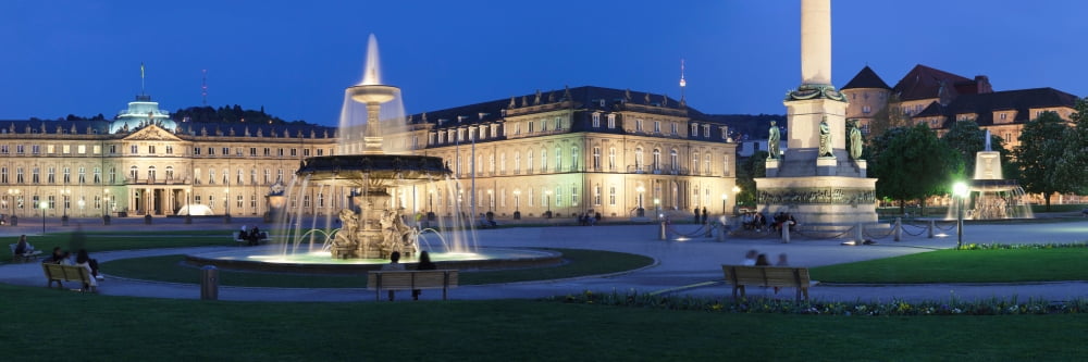 Neues Schloss Palace at Schlossplatz Square Stuttgart Baden-Wurttemberg Germany Canvas Art - Panoramic Images (36 x 12)