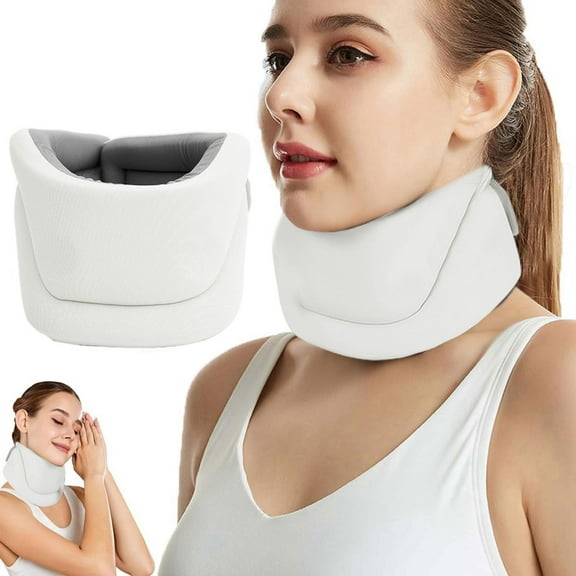 Neuleben Snooze Sleeping Aid Neck Support Pillow Memory Foam Orthopedic Travel Neck Brace for Comfort