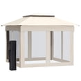thumbnail image 1 of Neuman 10 x 11 ft Outdoor Gazebo with Removable Zipper Netting - Beige, 1 of 8