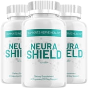 Neura Shield Capsules   Advanced Formula Supplement Natural Ingredients Glycogen Support, 3 Pack, 180 Capsules