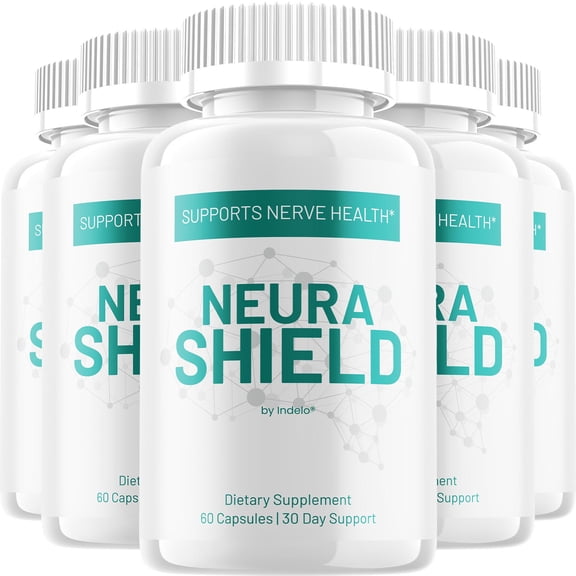 Neura Shield Capsules – Advanced Formula Supplement Natural Ingredients Glycogen Support, 5 Pack, 300 Capsules