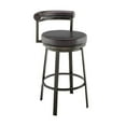 thumbnail image 1 of Neura Swivel Faux Leather Counter or Bar Stool, Mocha & Brown, 1 of 1