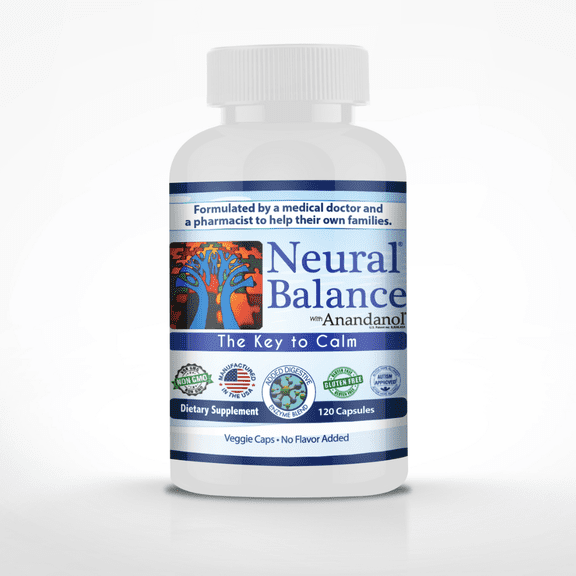 Neural Balance with Anandanol  Mood & Stress Support Dietary Supplements, 120 Ct. Capsules