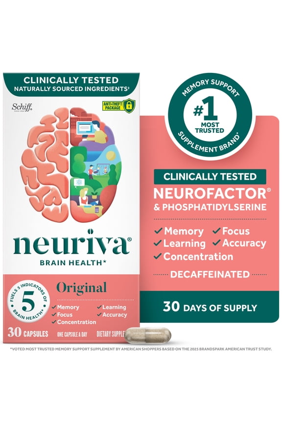 Original Brain Health Supplement, Support for Memory and Focus, 30 count Capsules
