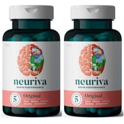 Neuriva Original Brain Performance Supplement 30 count, Brain Support With Clinically Proven Natural Ingredients Coffee Cherry & Plant Sourced Phosphatidylserine Pack of 2