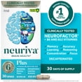 thumbnail image 1 of Neuriva Plus Brain Health Supplement, Vitamins B12 & B6, Support for Memory and Focus, 30ct Capsules, 1 of 13