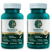 Neuriva Ultra Decaffeinated Nootropic Brain Supplement for Mental Alertness, Memory, Focus & Concentration, 60 Count, 2 Pack