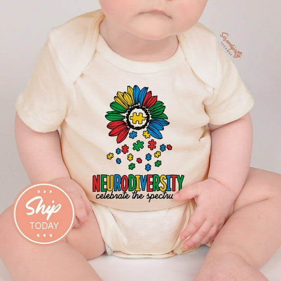 Neuro Diversity Baby Onesies, Cute Autism Puzzle Bodysuit, Motivational Baby Clothes, Awareness Baby Gift, Cute Baby Onesie, BABY BODYSUIT LAT 4424