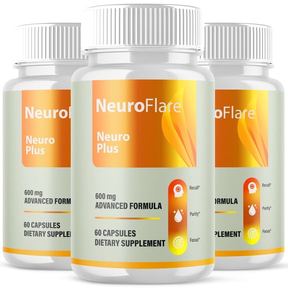 Neuro Flare Advanced Formula Brain Support Pills Maximum Strength Supplement NeuroFlare 180 Capsules