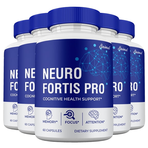 Neuro Fortis Pro Capsules, NeuroFortis Pro Advanced Formula Pills, Brain and Cognitive Health Supplement (5 Pack)